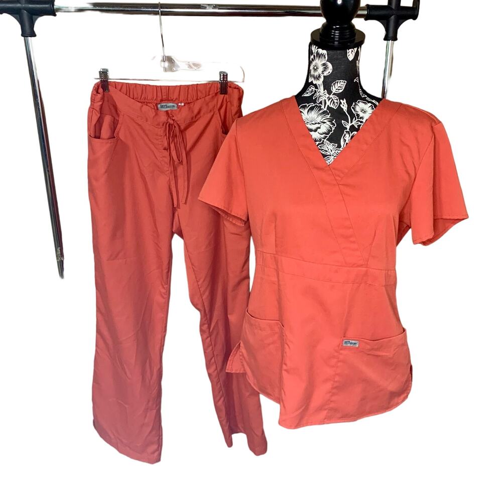 Grey's Anatomy Scrub Set in Coral